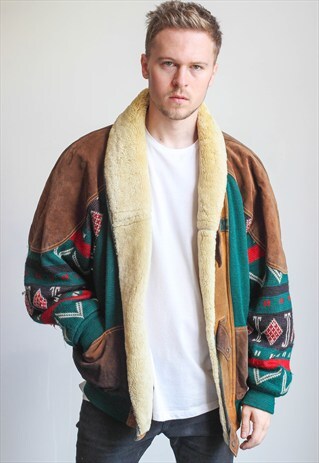 VINTAGE AZTEC FESTIVAL SHERPA JACKET