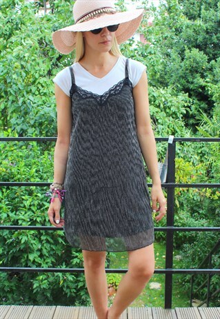 DRESS BLACK WITH SILVER HIGHLIGHTS