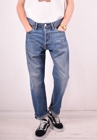 LEVI'S 562 MENS VINTAGE JEANS W32 L30 BLUE 90S