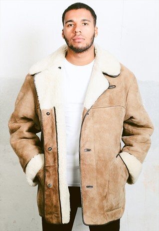 VINTAGE SHEEPSKIN SHERPA COAT