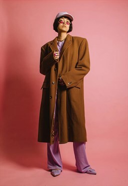 Vintage long coat with front pockets
