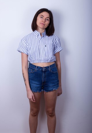 RALPH LAUREN ELASTIC STRIPPED SHIRT