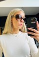 GUCCI SUNGLASSES OVERSIZED SQUARE BAMBOO GOLD GG LOGO 2938/S