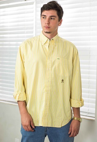 VINTAGE TOMMY HILFIGER SHIRT LOGO 90S M 9.5