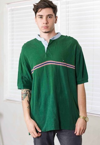VINTAGE TOMMY HILFIGER SHIRT LOGO 90S L 10.8