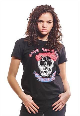 T-SHIRT BLACK SKULL LOGO