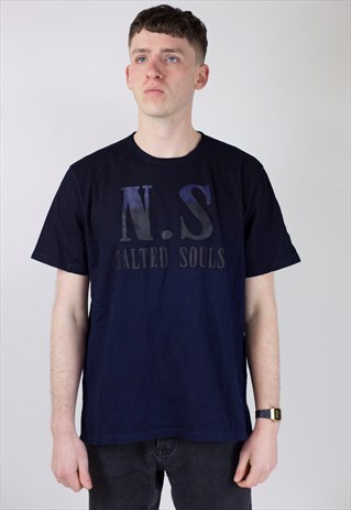 VINTAGE 90'S NORTH SALES USA BLACK T-SHIRT