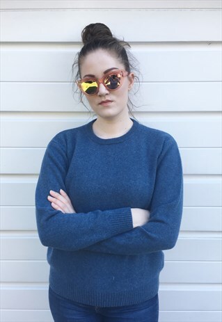 WOMENS JOHN PARTRIDGE JUMPER BLUE LONG SLEEVE SWEATER TOP