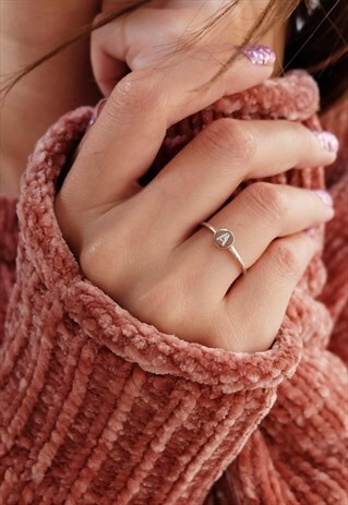 PERSONALIZED STERLING SILVER RING ( A-Z )