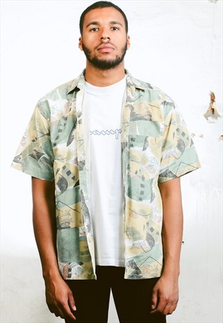 VINTAGE 90S PATTERN SHIRT