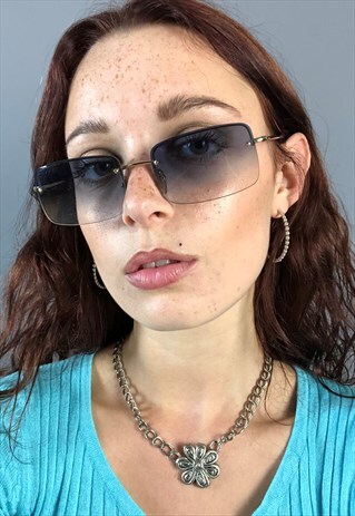VINTAGE 90S Y2K GUCCI BLUE TINTED SUNGLASSES HALLOWEEN