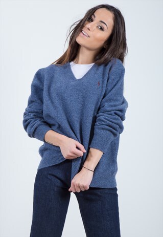 VINTAGE 90S CLASSIC POLO RALPH LAUREN KNITWEAR JUMPER/ S0275