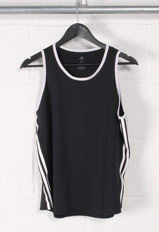 Vintage Adidas Vest in Black Sports Top XL