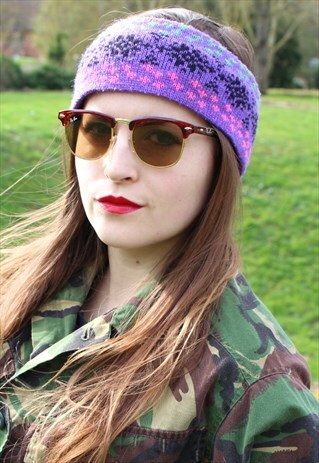 VINTAGE 90S SKI HEADBAND - FESTIVAL - ONE SIZE FITS ALL