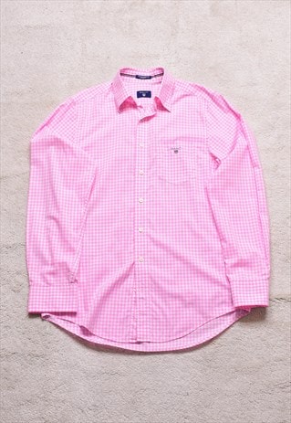 GANT PINK WHITE CHECK CASUAL SHIRT 