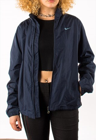 VINTAGE NAVY NIKE WINDBREAKER JACKET
