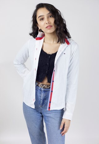 VINTAGE 90'S TOMMY HILFIGER WHITE SHIRT