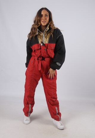 VINTAGE SORRY FULL SKI SUIT SNOW SPORTS UK 12 - 14 (K2W)