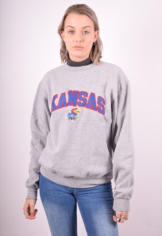 CHAMPION WOMENS VINTAGE SWEATSHIRT JUMPER SMALL GREY 90S