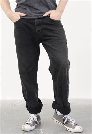VINTAGE BLACK LEVI'S 501 PAINT JEANS