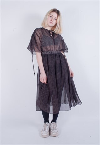 VINTAGE 80'S HANDMADE SHEER DRESS