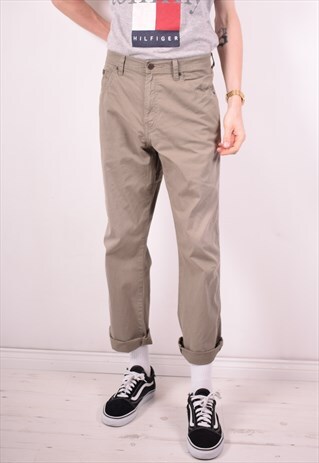 WRANGLER MENS VINTAGE TROUSERS W36 L30 GREY 90S