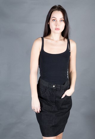 VINTAGE 90S MOSCHINO DENIM SKIRT