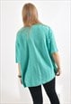 VINTAGE 80'S OVERSIZED BLOUSE IN GREEN