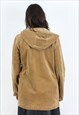 WOMEN S DULLFE COAT JACKET TOGGLE OVERCOAT HOODED CORDUROY