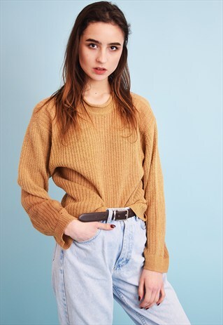 90'S RETRO KNITTED OVERSIZED DADS JUMPER TOP