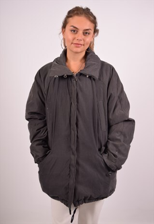 VINTAGE DIADORA WINDBREAKER JACKET LOOSE FIT GREY