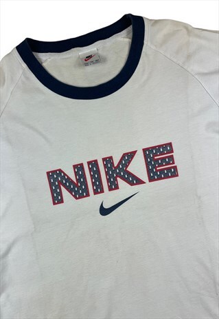 Nike Vintage 90s White T-shirt Spell out