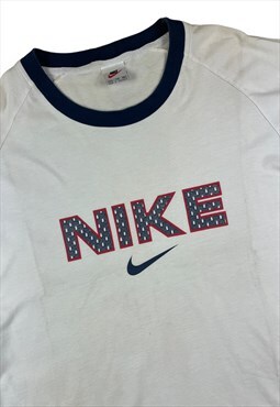 Nike Vintage 90s White T-shirt Spell out