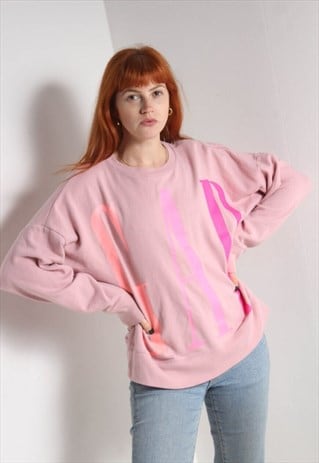 VINTAGE GAP BIG LOGO SPELLOUT SWEATSHIRT PINK