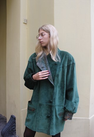 VINTAGE 90' OLDSCHOOL AMAZING SUEDE COAT WITH COLLAR