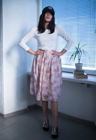 VINTAGE 80'S MULTI COLOUR PATTERNED SKIRT