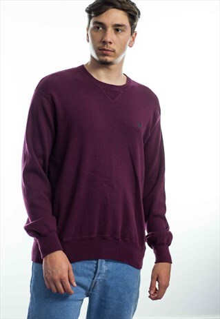 VINTAGE POLO RALPH LAUREN JUMPER SWEATER LOGO 90S XL 18