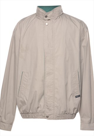 BEYOND RETRO VINTAGE IVORY CLASSIC HARRINGTON JACKET - L