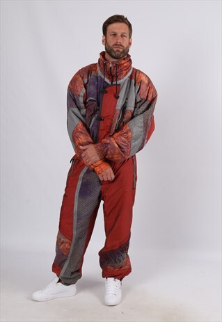 VINTAGE LUHTA FULL SKI SUIT SNOW TALL UK L / XL 44" (6FY)