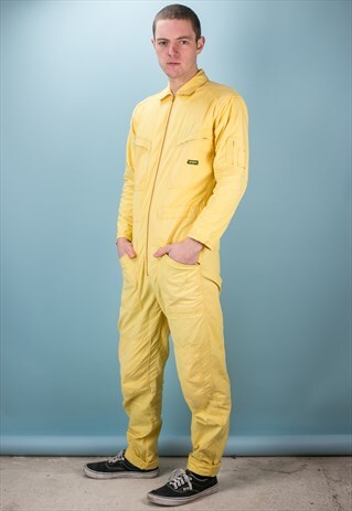 VINTAGE PEPE YELLOW BOILERSUIT WORKWEAR OVERALLS