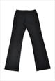 VINTAGE DICKIES FLARED TROUSERS Y2K BLACK LADIES W30 W31