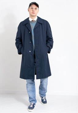 Vintage light trench in navy blue