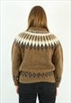 SCOTNORD ICELANDIC WOOL SWEATER PATTERNED PULLOVER FAIR ISLE