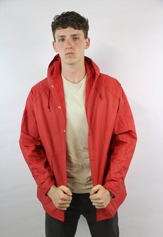 VINTAGE 90'S RED WATERPROOF JACKET