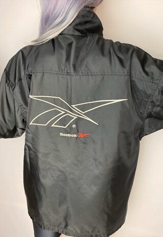 VINTAGE 90S BLACK REEBOK JACKET