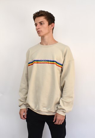 G&G UNISEX SAND RAINBOW RIBBON SWEATSHIRT