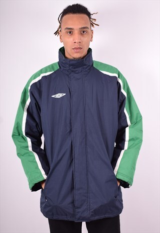 UMBRO MENS VINTAGE JACKET LARGE BLUE 90'S