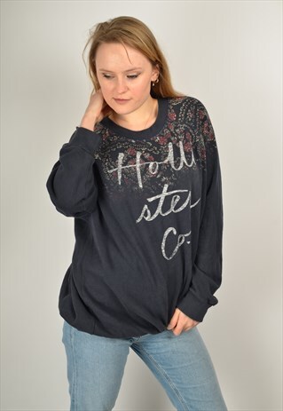 VINTAGE HOLLISTER SWEATSHIRT IN NAVY BLUE
