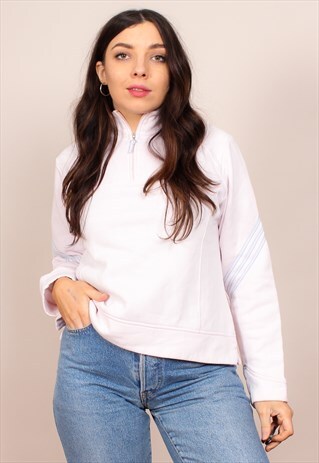 VINTAGE 90S PINK 1/4 ZIP ADIDAS SWEATSHIRT