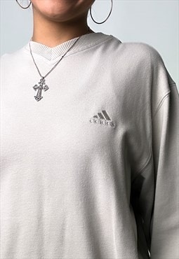 Cream 90s Adidas Embroidered Sweatshirt